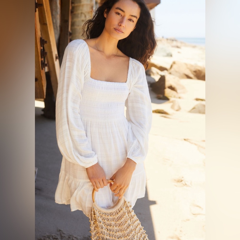 L*Space Puffed Sleeve Cover-Up Mini Dress